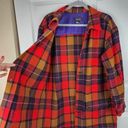 Rafaella  Shacket Wool Blend Plaid Jacket Button Front Flannel Shirt Pockets Sz M Photo 3