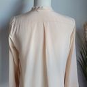 Alexis , 100% Silk Peach Pink Ruffle Flare Scallop Sleeve Blouse Top, XS, 4 6 Photo 7