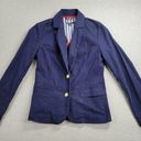 Tommy Hilfiger  Womens Blazer Size 4 Blue Tailored Fit Gold Buttons Career Work Photo 0