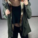 American Eagle : 3-in-1 Olive Green Faux Fur Utility Jacket Photo 0