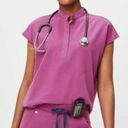 FIGS  WXXSW1003 Rafaela Bright Fuchsia PO#3117 Oversized Scrub Top Size XXS Photo 0