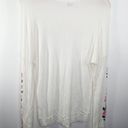 Lauren Moshi  L'Amour White Waffle Knit Thermal Shirt Women's Size Small S Photo 1