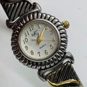 La X ladies 22mm Quartz watch silver gold tone , white dial 7” new battery Photo 1