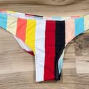 Amazon NEW  Two Piece Swimsuit Rainbow Striped Bandeau Padded Women’s Medium Photo 3