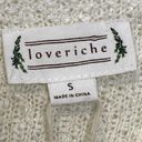 Love Riche  Sweater Size Small Cream Multi Color Stripes Acrylic Blend Womens Knit Photo 5