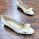 Salvatore Ferragamo Ferragamo • vintage Vara Bow Shoes cream white gold  pumps low heel 90s classic Photo 13