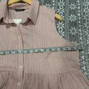 Boutique Bloomchic Solid Shirt Collar Ruffle Pocket High Low Hem Button Up Dress Size 12 Photo 7