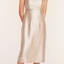 J.Crew  Collection Double Tie-back Metallic Linen Blend Midi Dress size 12 Photo 0