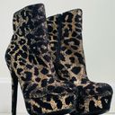 Shoedazzle Sheba Gold Flake Cheetah Leopard Print Booties Size 7 Photo 0