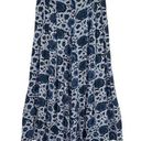 Free People Womens Blue Floral Pleated Front Cropped Wide Leg Pants Size Medium Photo 0