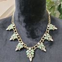 The Loft  Women's Green & Crystal Beaded with Lobster Clasp Statement Necklace Photo 1