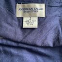 American Eagle  Navy Blue Pleated Fit Flare Beaded Lined Full A-Line Skirt size 2 Photo 1