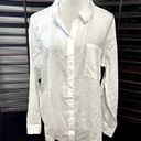 Treasure & Bond  Women's Classic White Long Sleeve Button Up Shirt L NWT Photo 0