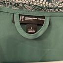 INC NWT  size Large Green Silky Lace Robe Photo 3