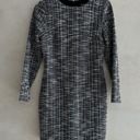 EXPRESS  Tweed Crew Neck Long Sleeve Mini Sheath Dress coctail classy bodycon Photo 2