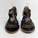 Krass&co G.H. BASS & . Sandal Renae Wedge Heel Strappy Faux Leather Black Women Size 10 Photo 2