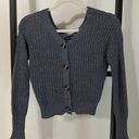 The Moon  & Madison Grey Blue Sweater / Cardigan Photo 2