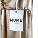 Show Me Your Mumu Nicole Maxi Dress in Champagne Luxe Satin S NWT Photo 4