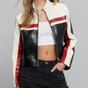 SheIn Color Block Moto Leather Jacket Photo 2