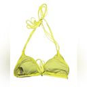 PilyQ Yellow Fringe triangle, Bikini Top NWOT Photo 1