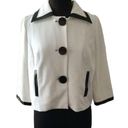 Dress Barn  Jacket White and Black Patent Leather Photo 0