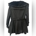 Zeagoo Black Winter Coat with Fur Collar Photo 1