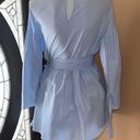 ZARA  blue oversized belted short dress Photo 6