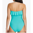 Coco reef Contours by  Women's Light Blue Agate Ruffle Bandeau One Piece 12 36C Photo 2