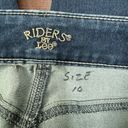 Riders By Lee Size 10 Dark Wash Denim Capris Photo 4