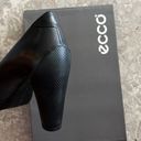 Ecco  Sculptured 75 Black Leather Pump Heels, Size EU 41 | US 10-10.5 New in Box Photo 8