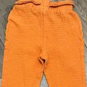 Sincerely Jules  High Rise Gauze Womens Slub Knit Cropped Wide Leg Pant Orange S Photo 8