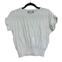 American Vintage  100% Cotton Cropped Sweater Top in Ivory - Size M Photo 0