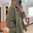 ZARA Frayed Green Corduroy Jacket Photo 2