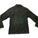 Good American  womens 1 small utility jacket sage leopard green new schaket butto Photo 12