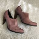 Envy  Ankle Bootie 10 Western Style Leather Crushin Mauve Cowgirl Southern Photo 9