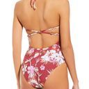 Gianni Bini One Piece Floral Kailua Swim Suit Red Photo 1