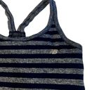 New Balance  workout striped tank top with built in shelf bra size large Photo 2