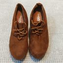 Charlotte Russe  Brown Suede Bootie Wedge Shoes Size 6 GUC #3088 Photo 2