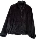 Lane Bryant  Faux Fur Jacket Coat Size 18 20 Black Heavy Lined Polyester Zip Photo 0