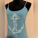 Victoria's Secret EUC True Pink Love VS Blue & White Nautical Anchor Rhinestone Mini Dress size XS Photo 2