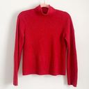 Tahari  Red Mock Neck 100% Cashmere Sweater Medium Photo 0