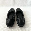 Vince Camuto  Brindin Black Leather Square Toe Scrunch Back Heel Ballet Flat 6.5 Photo 6