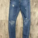 One Teaspoon  Distressed Medium Wash Skinny Jeans Size 27 Raw Hem Low Rise Photo 0