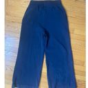 AYR  Women's Navy Blue Pima Cotton Blend Wide Leg Crop Pants Size XS X-Small Photo 1