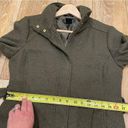 Nicole Miller  Wool Blend Belted Lined Trench Coat Forest Green M Fits Like S Photo 6