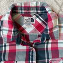 The North Face  Pink Plaid Button Up Long Sleeve Shirt Sz Large Photo 2