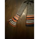 H&M  Pullover Black White w/Navy Blue & Orange Stripes L Ribbed Soft Bell Sleeves Photo 4