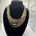 Multicolor Glass Bead Necklace and Bracelet Photo 2