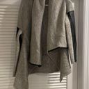 Dex gray sweater with faux leather down arms Size M Photo 0