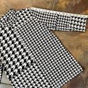 Tribal Women’s Houndstooth Mock Turtleneck 3/4 Sleeve Medium Black Photo 4